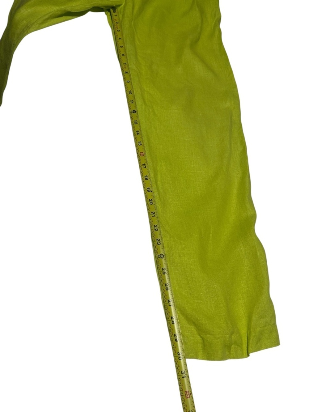 Mara Hoffman Wide Leg Trouser Pants 100% Hemp Size 2 Neon Green High Waisted - Picture 12 of 14